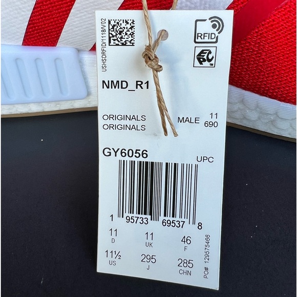 Adidas Men's NMD R1 Red Running Shoes 11.5 US Size NWB - Picture 10 of 11